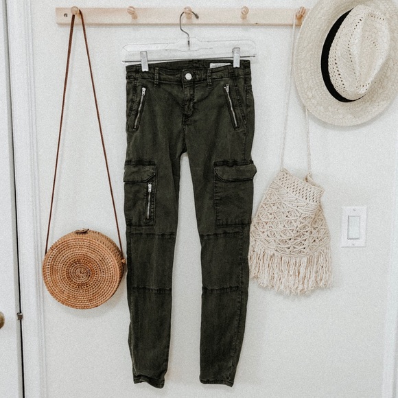 Zara Pants - Zara olive green skinny cargo pants women’s size 2